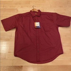 Men’s Short Sleeve Button Down Checkered Shirt